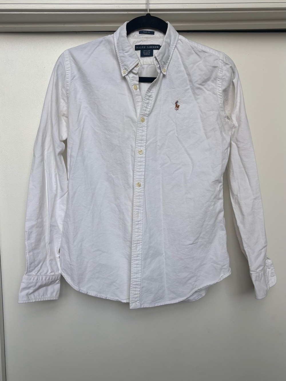 Ralph Lauren women's White Button-Down Oxford Shirt
